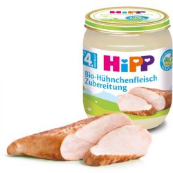 Hipp Bio пюре цыпленок, 4+мес. 125г