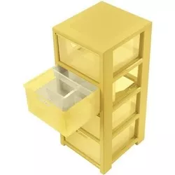 купить Короб для хранения Tontarelli 42912 Комод Linea, 4 ящика с органайзером, 35X35X75cm в Кишинёве