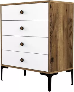 купить Комод Trendy Lizbon 537-Nuc, Alb 76x90x40cm (GTR001657) в Кишинёве 