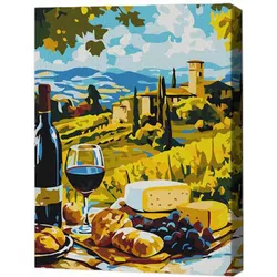 купить Картина по номерам BrushMe RMG0014FC 30x40сm (fără cutie) Gustul Toscanei в Кишинёве 