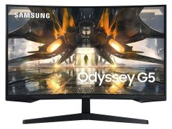 31.5" SAMSUNG Odyssey G5 S32AG552EI,Black,Curved-VA,2560x1440,165Hz,FreeSync,1msMPRT,300cd,DP+HDMI