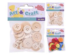 Набор креативный Art&Craft пуговицы 30шт, 2 вида