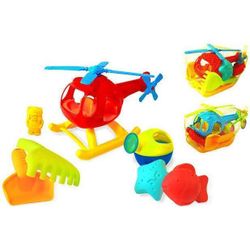 купить Игрушка Promstore 44797 Набор игрушек для песка Вертолет 7ед, 30x18x15cm в Кишинёве 