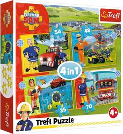 cumpără Puzzle Trefl R25E / 1/16 (34387) 4  în 1 Curajosul pompier Sam în Chișinău 