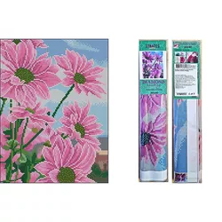 cumpără Tablou pe numere Strateg 57287 Mozaic cu diamante 30x40cm Crizanteme în Chișinău 