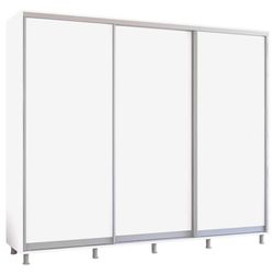 купить Шкаф Mobildor-Lux Aron uși glisante din PAL (260x60x200H cm) Alb Brilliant в Кишинёве 