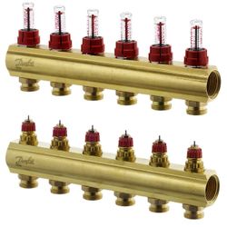 Colector Danfoss FHF 6+6 cu debitmetre
