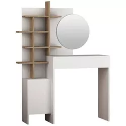 cumpără Comodă Trendy Mup Alb, Stejar, 105x151x35cm (masa de machiaj) (GTR001442) în Chișinău 