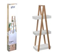 Etajera 3 rafturi Five 30X18X82cm, MDF, alb
