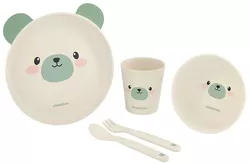 купить Посуда для кормления Kikka Boo 31302040071 Set de masa din 5 piese Bamboo Bear Mint в Кишинёве 