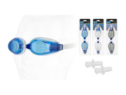 Set ochelari pentru inot + dopuri pentru urechi 18.5X6X4.5cm, 3 culori