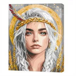 cumpără Tablou pe numere Ideyka KHO8558 40x50cm Eco, Spice in par cu vopsele metalic extra în Chișinău 