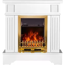 купить Камин электрический ArtFlame Marina Extra & Galileo gold, 1092x1034x300 mm, Alb в Кишинёве 