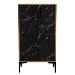 cumpără Raft pentru încălțăminte Trendy Prag, Nuc, Marmura Neagra 60x111x35cm în Chișinău 