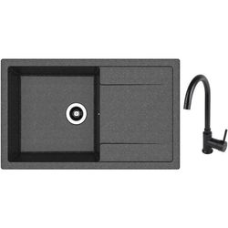 cumpără Chiuvetă bucătărie cu bateria Dr.Gans Techno 860 + SanDonna F 7073 negru în Chișinău 