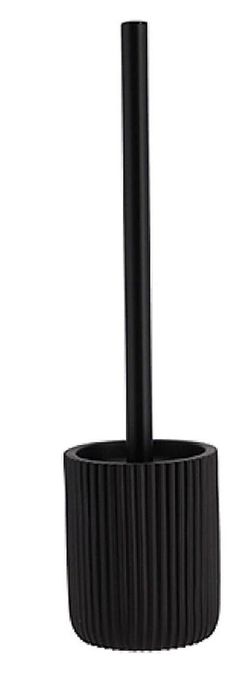 купить Ёршик для унитаза Tendance 51947 Вертикальные полосы с поддержкой, черные в Кишинёве 