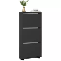 купить Полка для обуви Mobildor-Lux Leo Slim 80x16x125H cm Anthracite в Кишинёве 