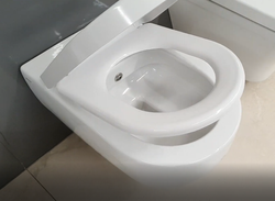 Viceu suspendat + bideu 2 in 1 V Tondo WC rimless cu capac soft close