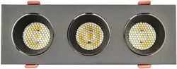 купить Освещение для помещений LED Market Downlight COB 3*12W, 4000K, LM-OC-TH-186-3, Black+Black в Кишинёве 