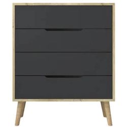 купить Комод Trendy Flora-Sapphire Oak, Anthracite, 78x95x45cm (GTR008149) в Кишинёве 