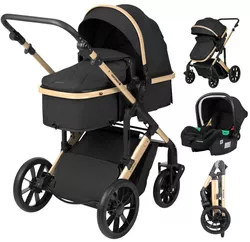 купить Детская коляска Kikka Boo Darling Black 2024, transformabil 3in1 (3800171209694) в Кишинёве 