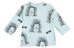 cumpără Haine pentru copii Minikin 242290386 Hedgehog Лонгслив голубой с рисунком 12-18мес (86см) în Chișinău 