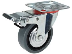 Roata din metal cu frana D7.5cm
