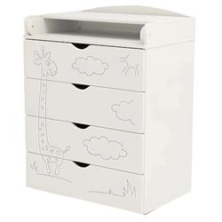 cumpără Comoda de infășat PernaMea HappyBaby Girafa 800x1030 MDF alb (MW-DSK-J701) în Chișinău 