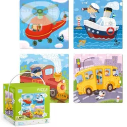 купить Головоломка Dodo 300132 Puzzle 4 în 1 Transport в Кишинёве 
