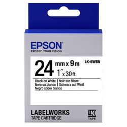 Tape Cartridge EPSON LK6WBN; 24mm/9m Standard, Black/White, C53S656006