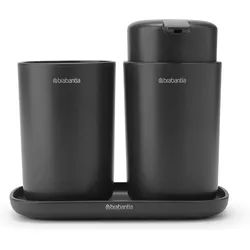 купить Набор для ванной Brabantia 28 03 68 Bathroom Accessory Set Brabantia, 3 Pieces, Dark Grey в Кишинёве 