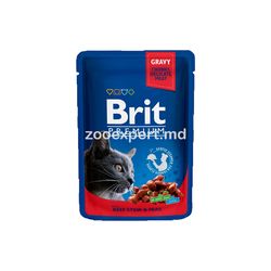 Brit Premium Cat with Beef Stew & Peas ragu de vita cu mazare 100g