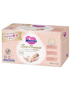 Влажные салфетки Merries First Premium (2x54 шт)