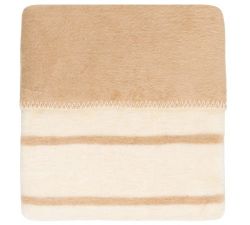 Покрывало хлопковое Womar Zaffiro (75x100 cm) бежевые полосы