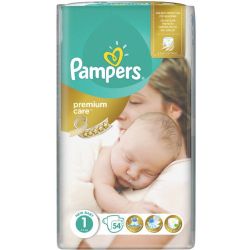 Pampers Scutece Premium Care 1, 2-5 kg, 54 buc.