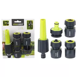 купить Шланг ProGarden 25511 Set conectori cu legatura pentru furtun 5buc, verde в Кишинёве 
