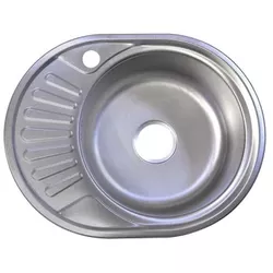 cumpără Chiuvetă bucătărie Rubano 27378 incastrabila 570x450x180mm, (stanga), inox, periat-0,8mm în Chișinău 