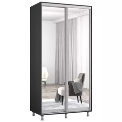 cumpără Dulap Mobildor-Lux Aron-S uși glisante din oglinzi (120x60x200H cm) Anthracite în Chișinău 