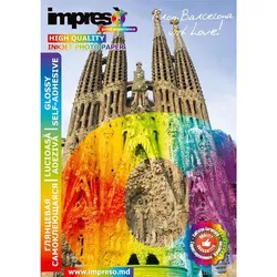 cumpără Hârtie foto Impreso IMP-GA4135050SA Self Adhesive Glossy A4, 135g, 50p în Chișinău 