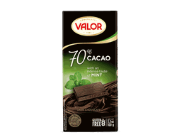 Ciocolata Valor Premium neagra 70% cu menta.