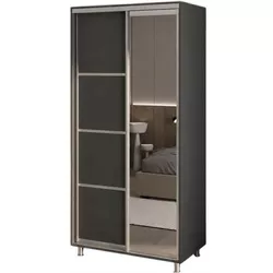 cumpără Dulap my-STYLE C10H1T02AM02-U21, 100x210, антрацит în Chișinău 