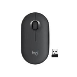Wireless Mouse Logitech M350, Optical, 1000 dpi, 3 buttons, Ambidextrous, Slim, 2,4 /BT, 1xAA, Black