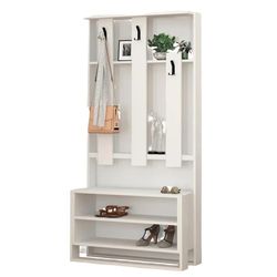 cumpără Mobilă pentru antreu Trendy Chester Alb, Alb, 90x180x36cm (GTR001331) în Chișinău 