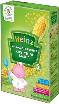 Heinz каша кукурузная безмолочная низкоаллергенная, 5+мес. 200г