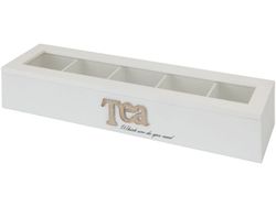 Коробка для чая 5 ячеек 38X10X7cm, дерево
