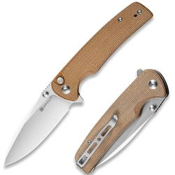 купить Нож походный Sencut S21007-3 Sachse, mâner Micarta maro, Button Lock в Кишинёве 