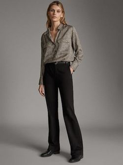 Брюки Massimo Dutti Чёрный 5004/900/800