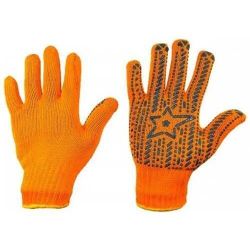 купить Средства индивидуальной защиты miscellaneous MSD-023215 Универсальные рабочие перчатки, оранжевые/синие с ПВХ в Кишинёве 