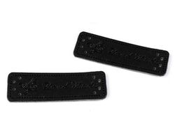 Eticheta din piele ecologică Handmade / negru