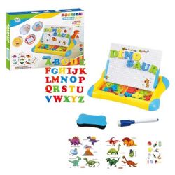 купить Набор для творчества Essa 5004 Tabla magnetica cu litere și carduri Dinozauri в Кишинёве 